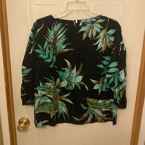 Lauren Ralph Lauren Bishop Sleeve Floral Blouse PL
